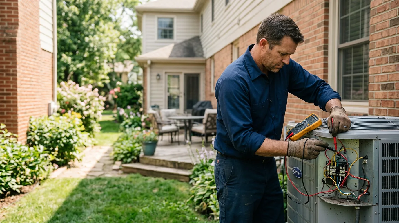 HVAC technician working near Gillette, WY